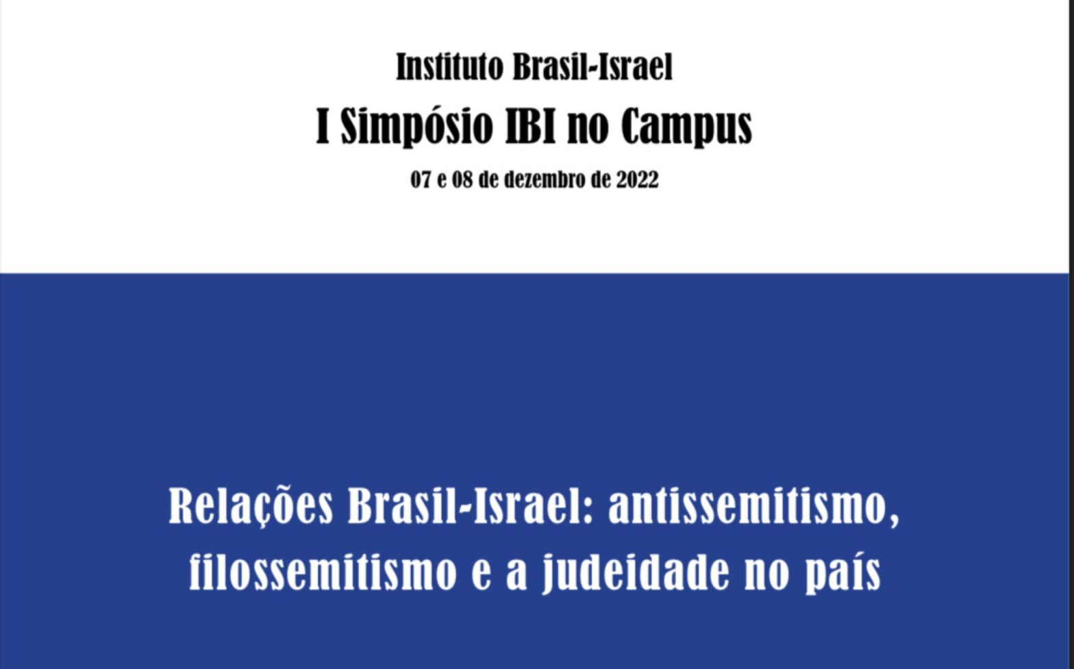 Os Anais do I Simpósio IBI no Campus já estão disponíveis!
